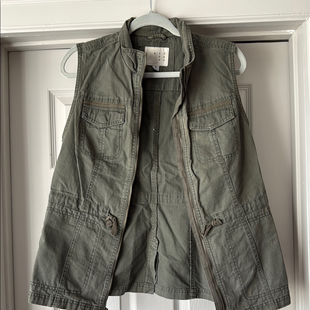 A New Day Olive Green Vest A New Day Olive Green Vest
